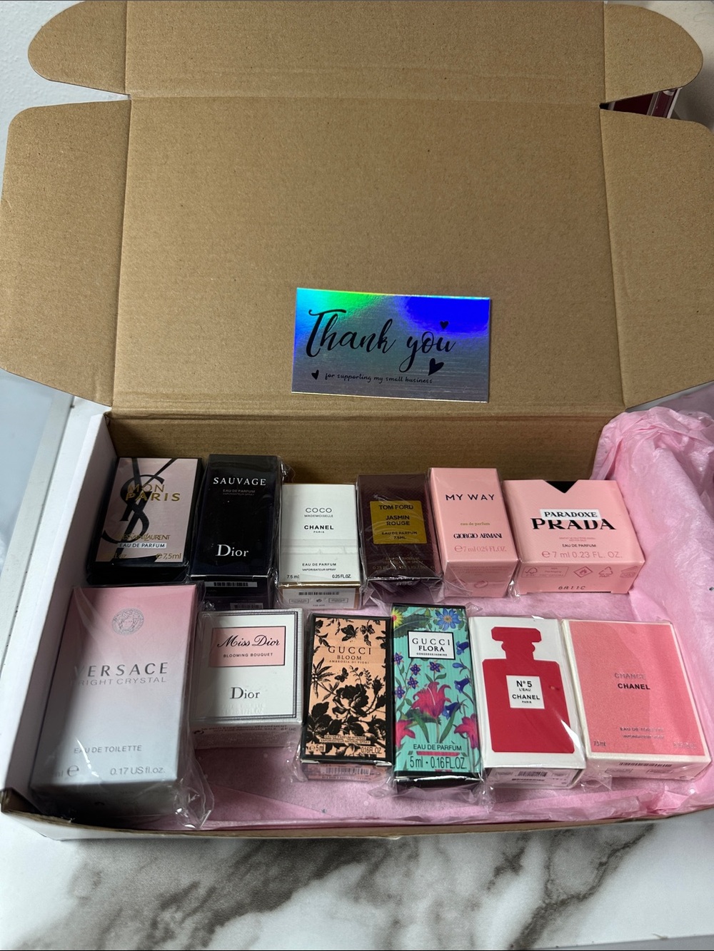LUXURY Mini Perfume Set of 12. Sizes 5, 7, 7.5, 10 mL